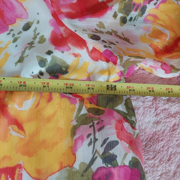 Calvin Klein Plus Size Printed V-Neck Bell-Sleeve Shift Dress Size 18W - Picture 6 of 9